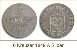 6 Kreuzer 1849 A Lot 1