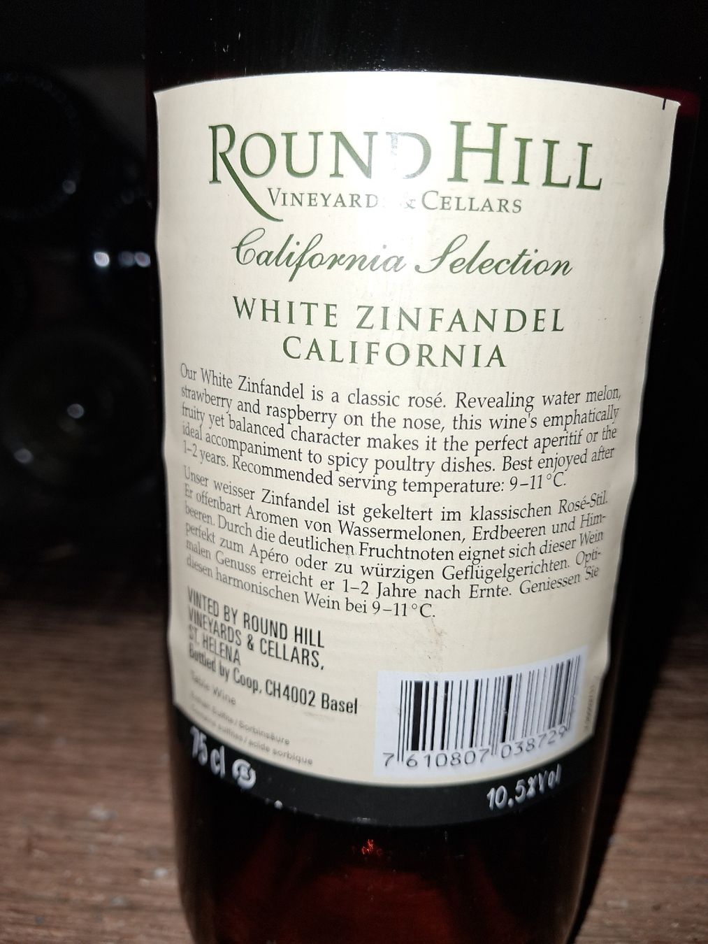 Wein: Round hill selection white zinfandel rosé 2009 – Neu und originalverpackt aus Le locle von juliensaran 2