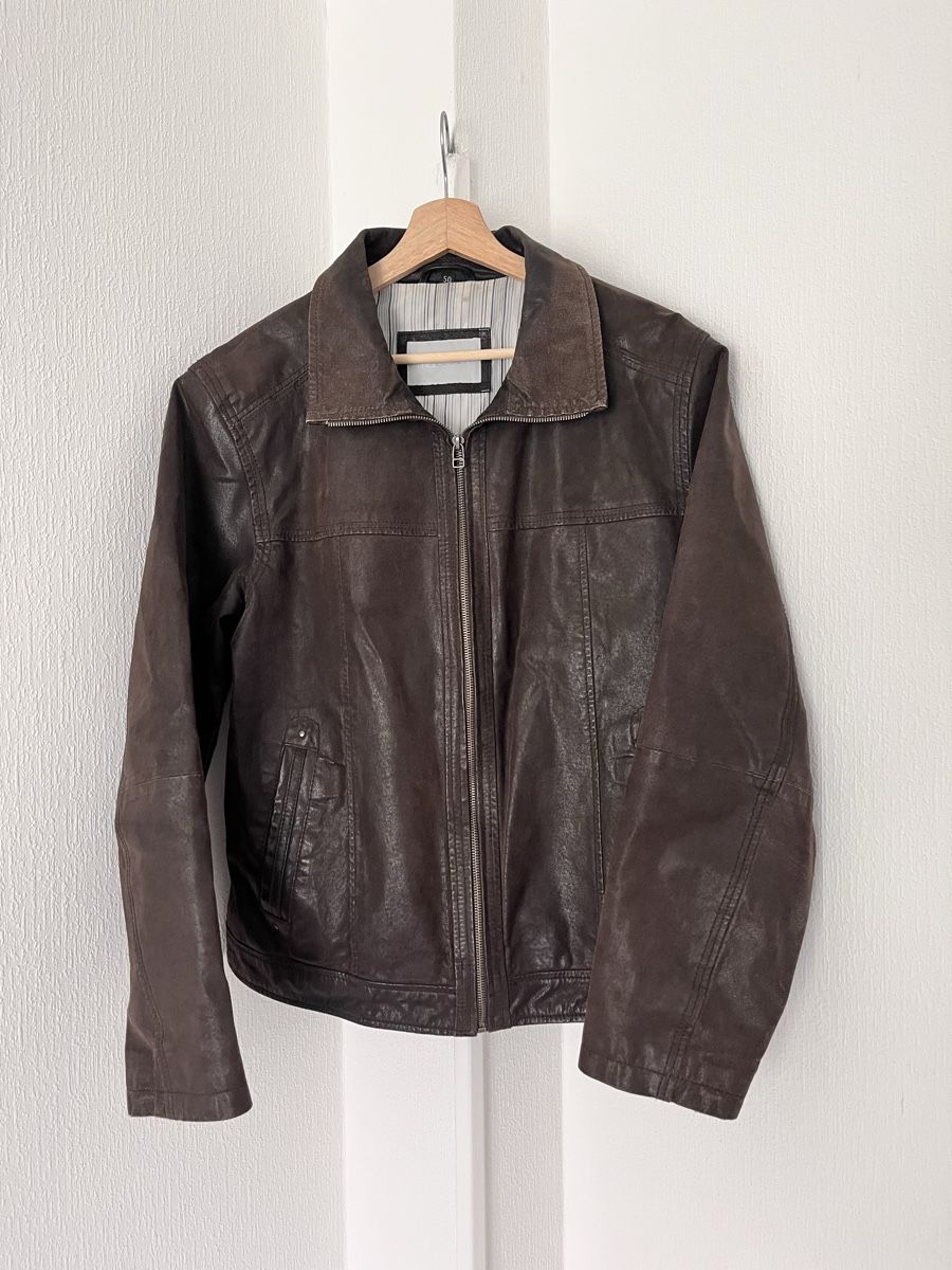 Maddison Giacche: Maddison Brown Leather Jacket Size 50  – Usato da Lausanne venduto da Danash