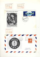 1975 Weltraum Apollo Soyuz Raumfahrt 9 Briefe auf Blättern