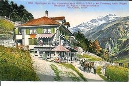 Spiringen UR Restestaurant St. Anton Postkutsche ca. 1910
