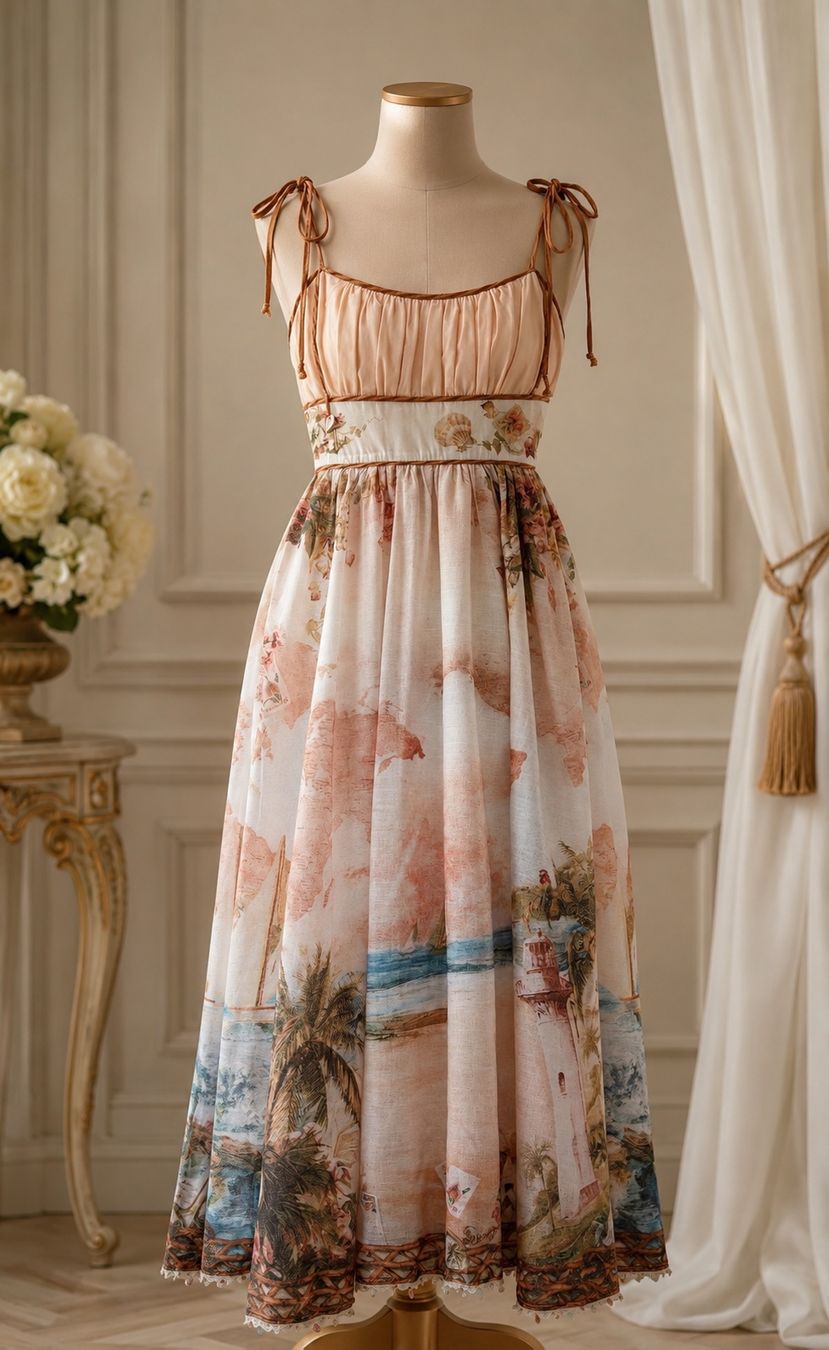 Vestiti: Summer Linen Blend Midi Dress – Nuovo (secondo la descrizione) da St.Josefen venduto da lop_lh8d