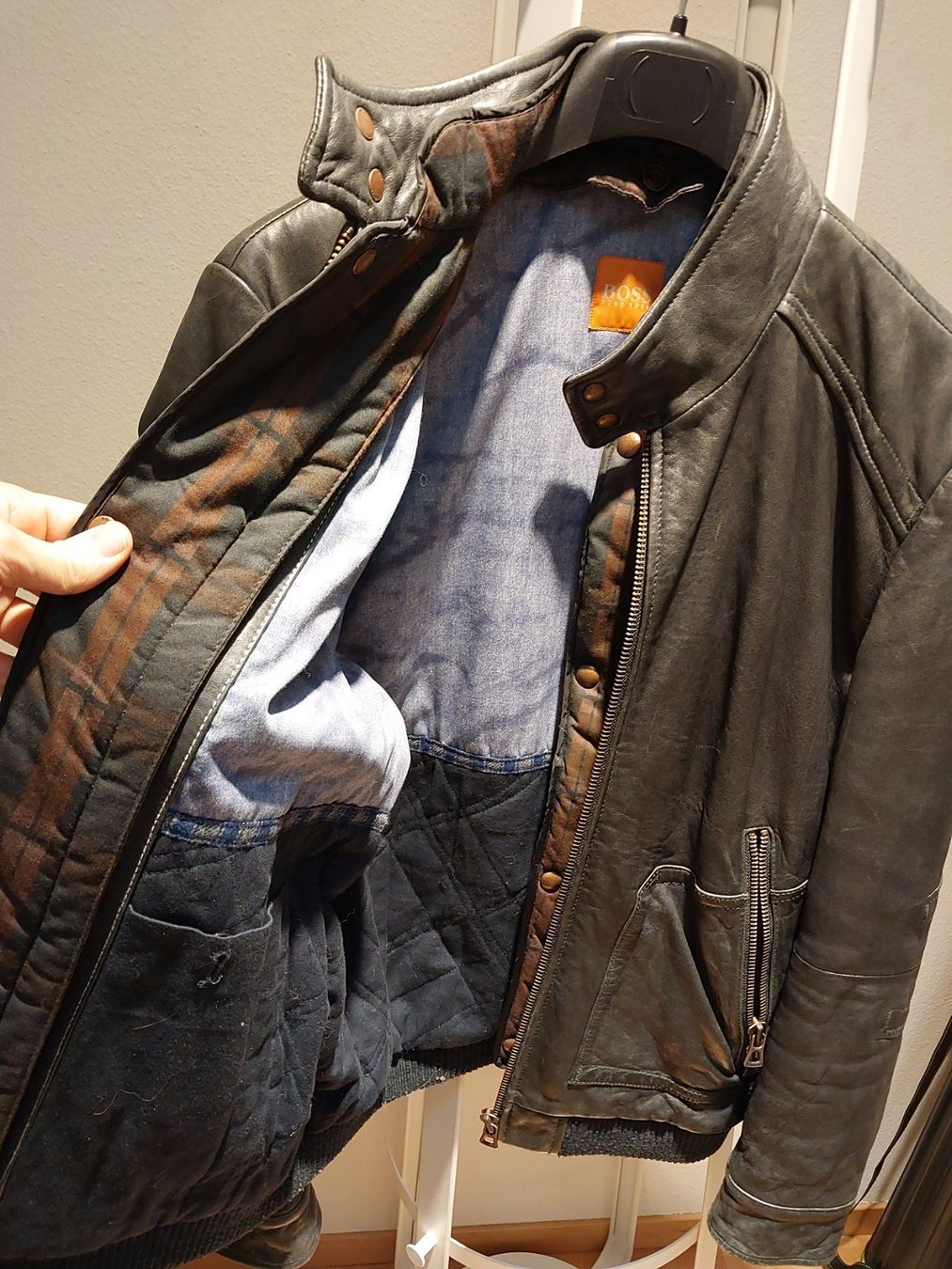 Hugo Boss Jacken: BOSS Orange Lederjacke - Gr 48 - ungetragen – Neu (gemäss Beschreibung) aus Zug von ciceroni 5