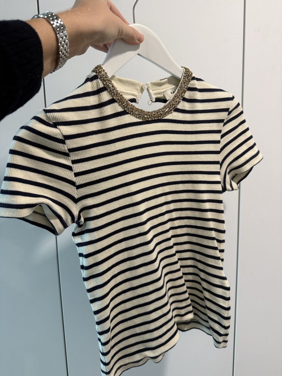 Sandro Top: Sandro Glitter Kragen Shirt  – Nuovo (secondo la descrizione) da Bottmingen venduto da Itsclaire 1