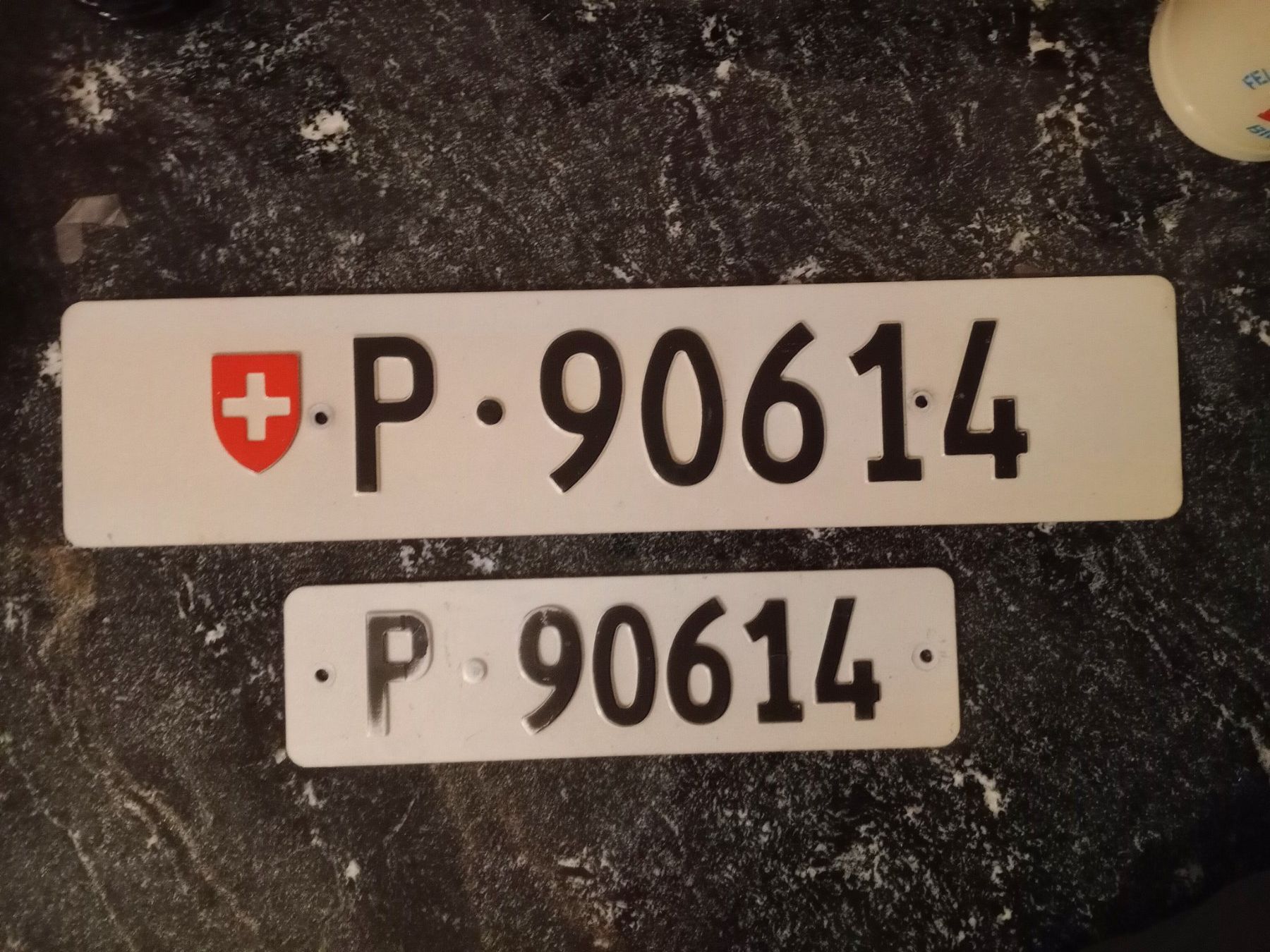 Schilder: 2x Nummernschild Post PTT 90614 ausrangiert – Gebraucht aus Küttigen von Melisch1000