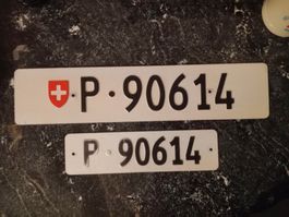 2x Nummernschild Post PTT 90614 ausrangiert
