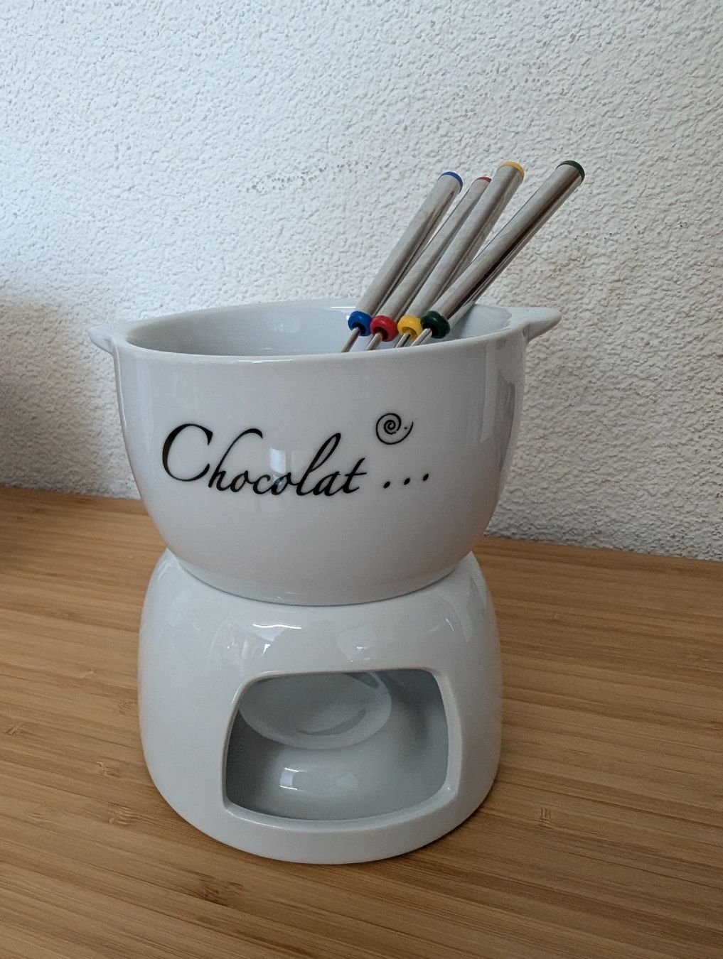 Küchengeräte: Schoggi Fondue Set Keramik - gratis Versand – Gebraucht aus Adligenswil von cel_l7zj
