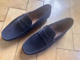 Loafers dunkelblau Wildleder, Grösse 41