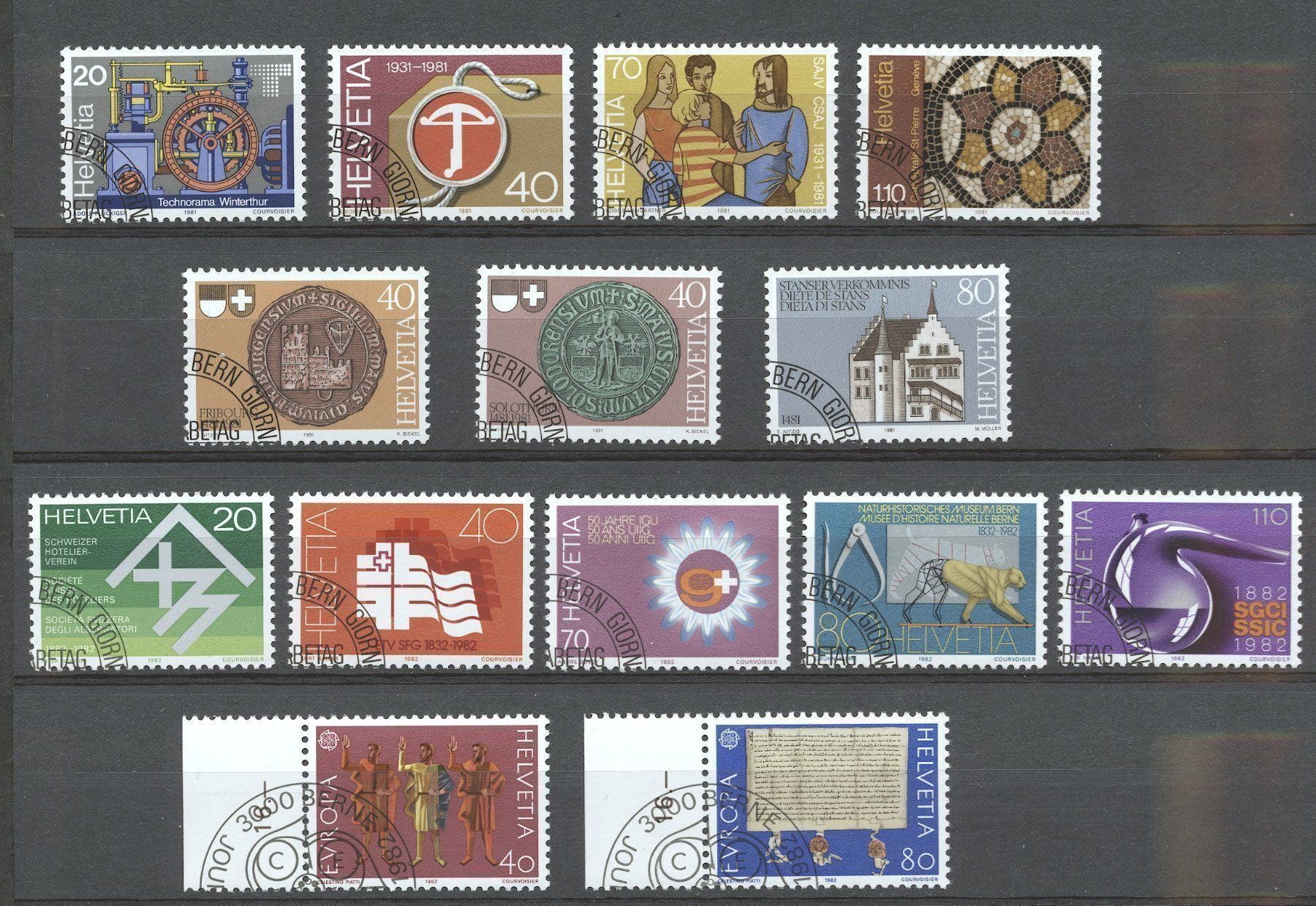Tutti i francobolli: 1981-86 diverse Serien gestempelt – Usato da Nesslau venduto da andi_hon