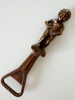 Alter Flaschenöffner Metall Bronze Akt Figur Skulptur