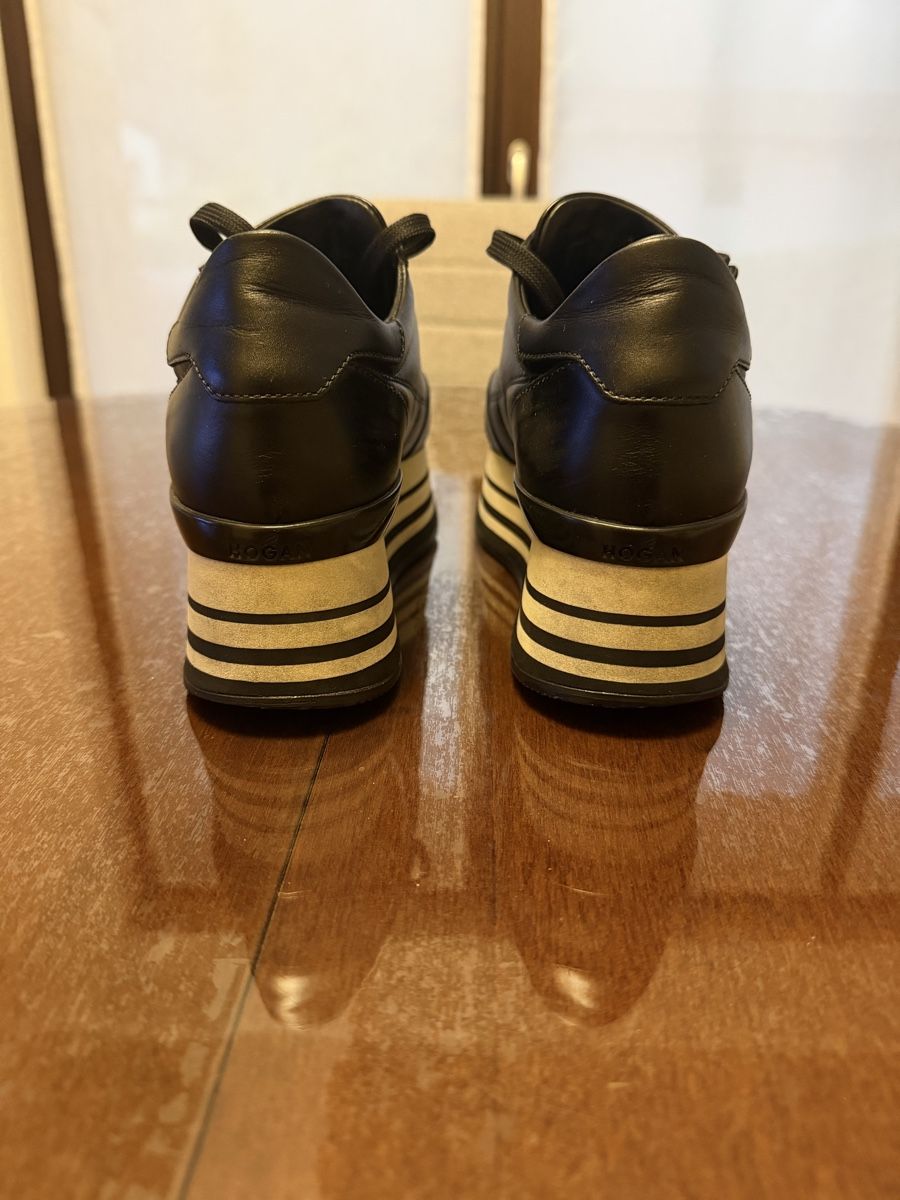 Hogan Damenschuhe: Hogan MaxiPlatform, schwarzes Leder, Größe 37 – Gebraucht aus Roveredo GR von mar_d5sf 4