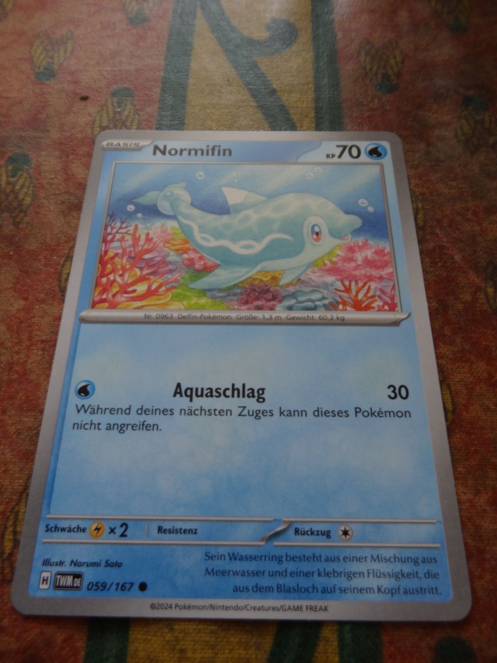 Pokémon Carte collezionabili: POKEMON  Normifin    H  TWM DE 059/167  KP70 2024 – Usato da Romanel-sur-Lausanne venduto da Swift13