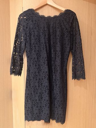 Diane von Furstenberg Kleid Spitze schwarz Grösse 34