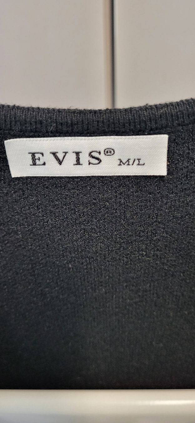 Gilets & Westen: Schwarze, lange Strickweste von Evis, Grösse M/L, – Gebraucht aus Figino von mayam63 1