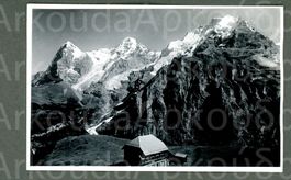 AK sw Mürren BE Chalet Alpina © Max Amstutz ≈ 1950
