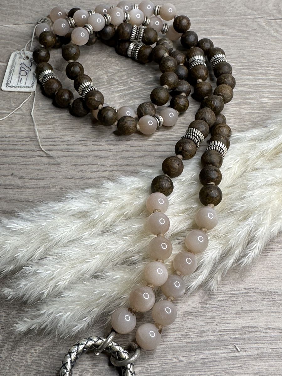 Catenine: Wunderschöne Mondsteinkette/Holz – Nuovo e nell'imballaggio originale da Niederglatt ZH venduto da Silberschmuck-design 1