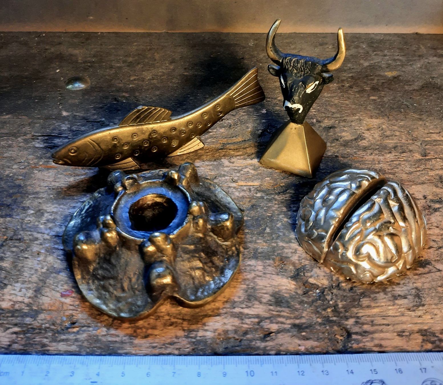 Sculture & Statue: Lot Midcentury brass objects – Usato da Arbon venduto da torso444