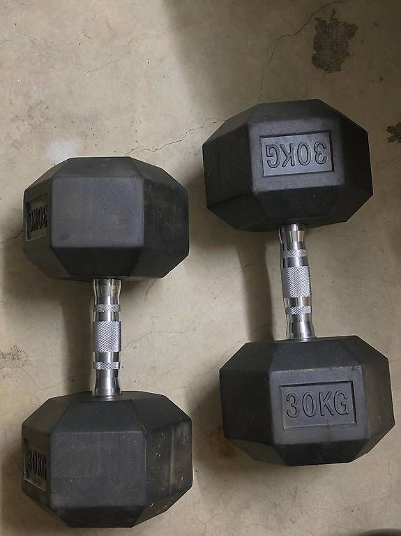 Manubri & Pesi: 2x30 Kg Dumbbell Hantel – Usato da Rombach venduto da whatasnow01