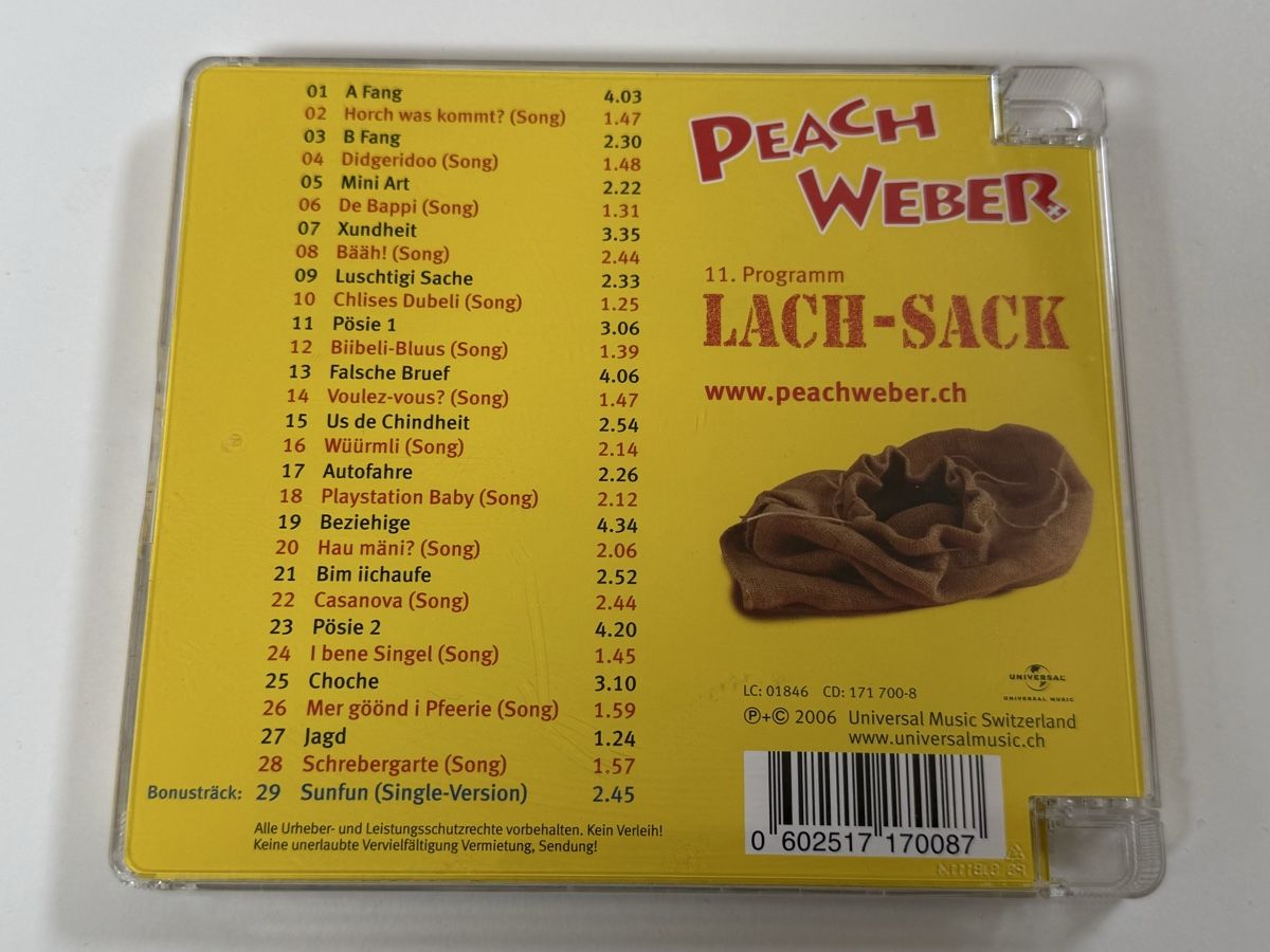 CD: Peach Weber - Lach-Sack CD – Usato da Oberried Brienz venduto da Chyara 1