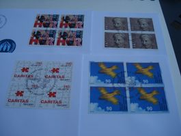 Satz Sondermarken 2001, FDC Satz + 4erblock, 5 Bel