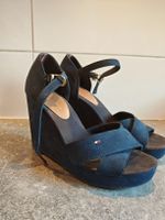 Sandales compensées Tommy Hilfiger bleues femme Taille 38