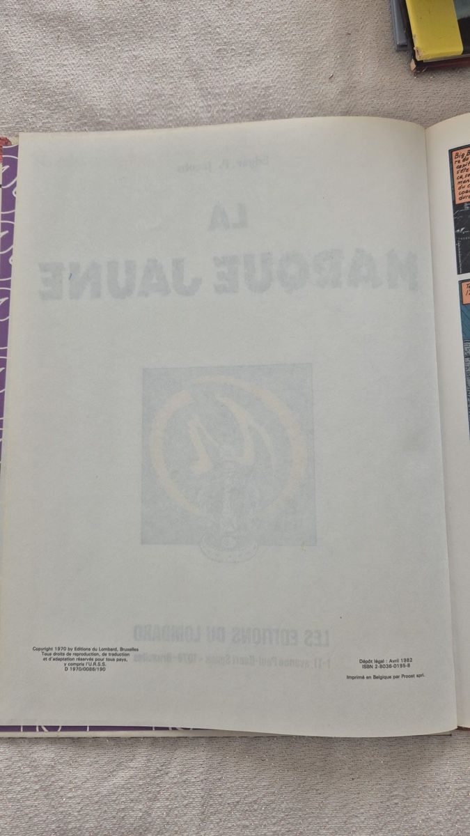 BD: BD La Marque Jaune Edgar P. Jacobs 1970 – D'occasion à Porrentruy par Servo26 3