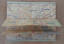 Rarität: Historischer Plan Hamburg, spez. Falttechnik, 1949