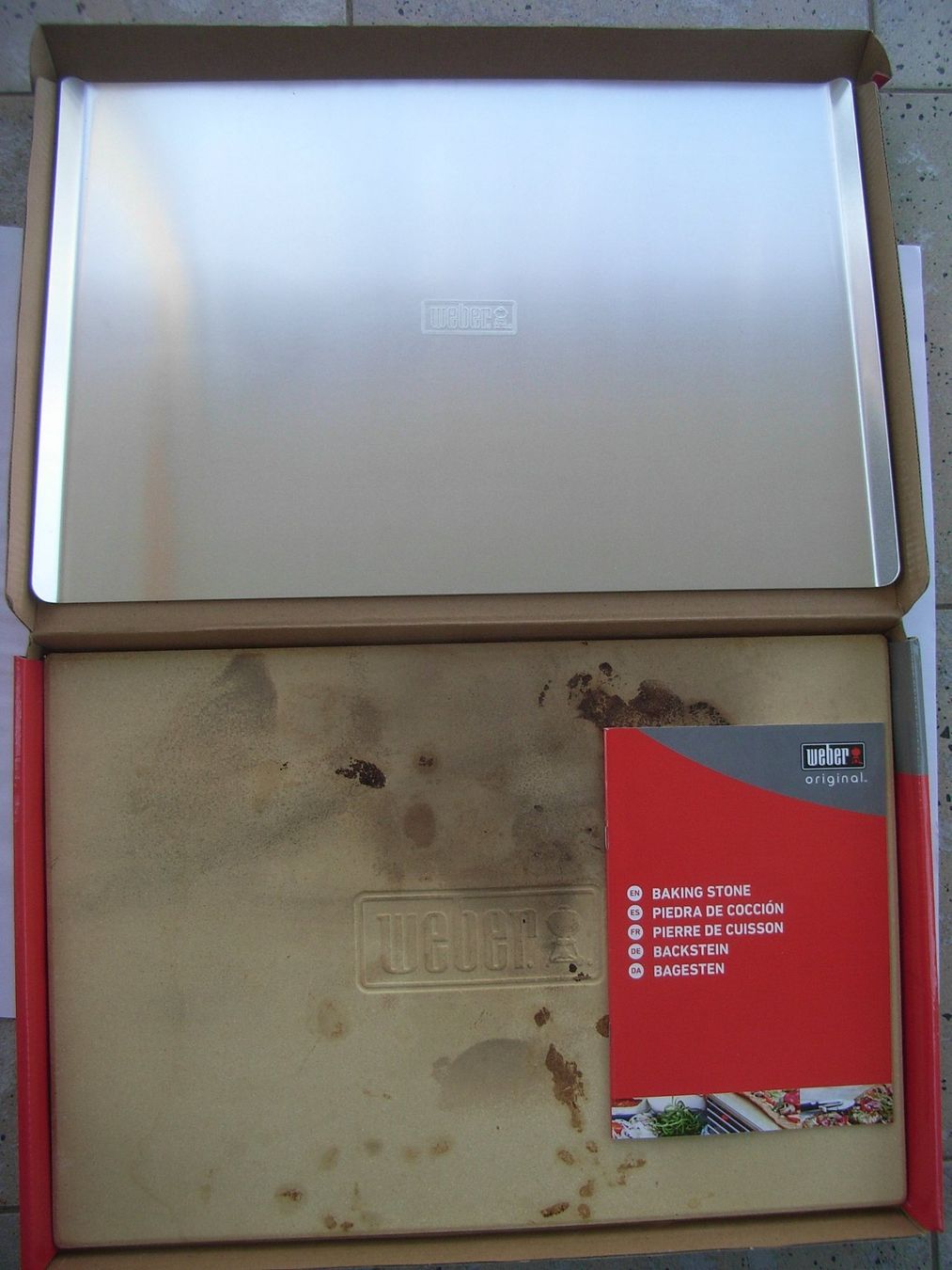 Weber Grills: Weber Pizzastein 17059 44x30 cm mit Backblech & OVP – Gebraucht aus Oberwil BL von ruspidolforit78