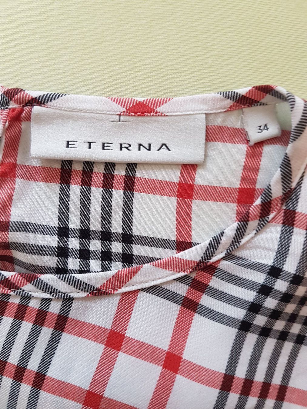 Blusen: Eterna Damenbluse Rot weiss kariert Gr. 34 – Gebraucht aus St.Gallen von Puppa 7