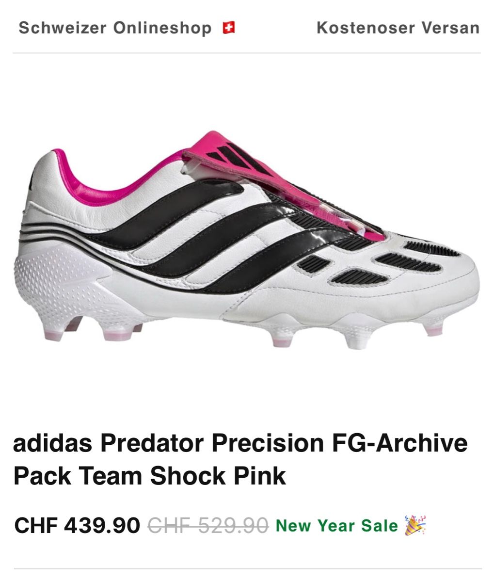 Scarpe da uomo: adidas Predator Precision FG-Archive Pack Team Shock Pink – Usato da horgen venduto da NaMu1 4