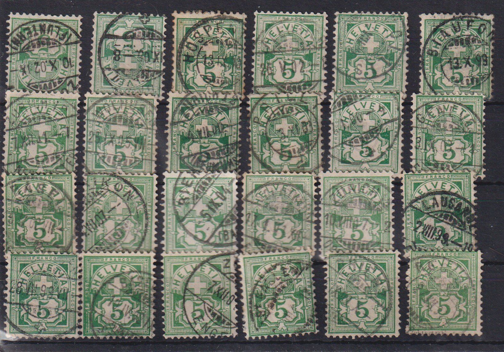 Alle Briefmarken: 2 Karten Wertziffern "2" und "5"+++ – Gebraucht aus Samnaun-Compatsch von Muckimu