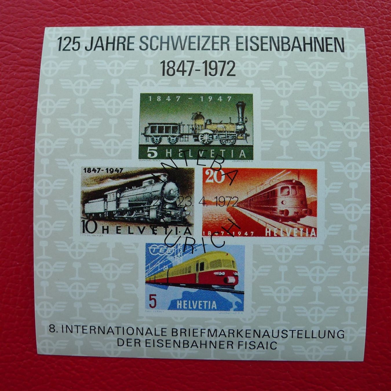 Francobolli posta aerea: Werbevignette 125J SCHW. EISENBAHNEN – Antico da Sursee venduto da Luzernerraute