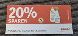 20% Rabatt Frosch Baby & Kids Sortiment Coop