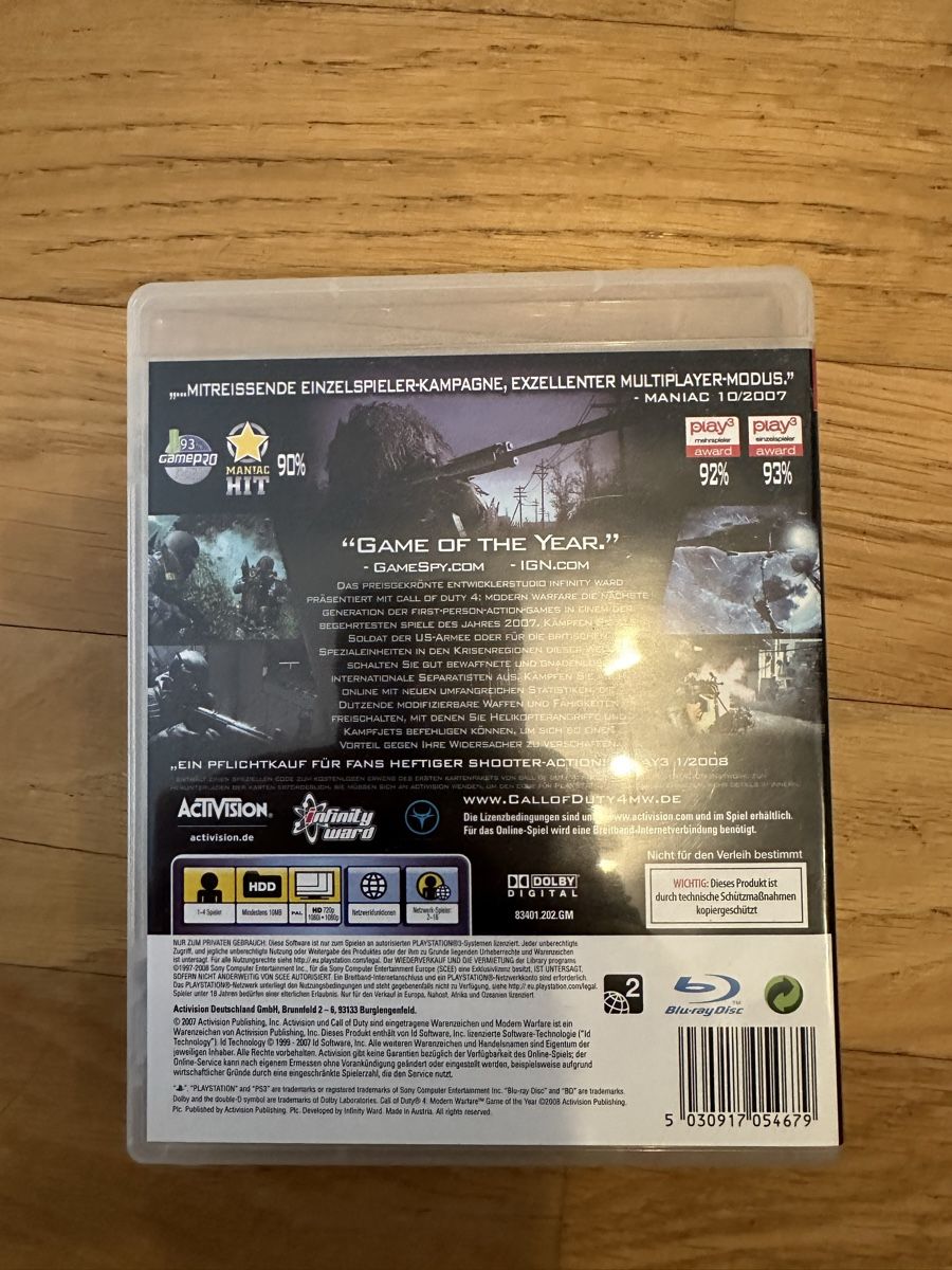 Sony Spiele: Call of Duty Modern Warfare PS3 – Gebraucht aus Döttingen von Tiziano85 1