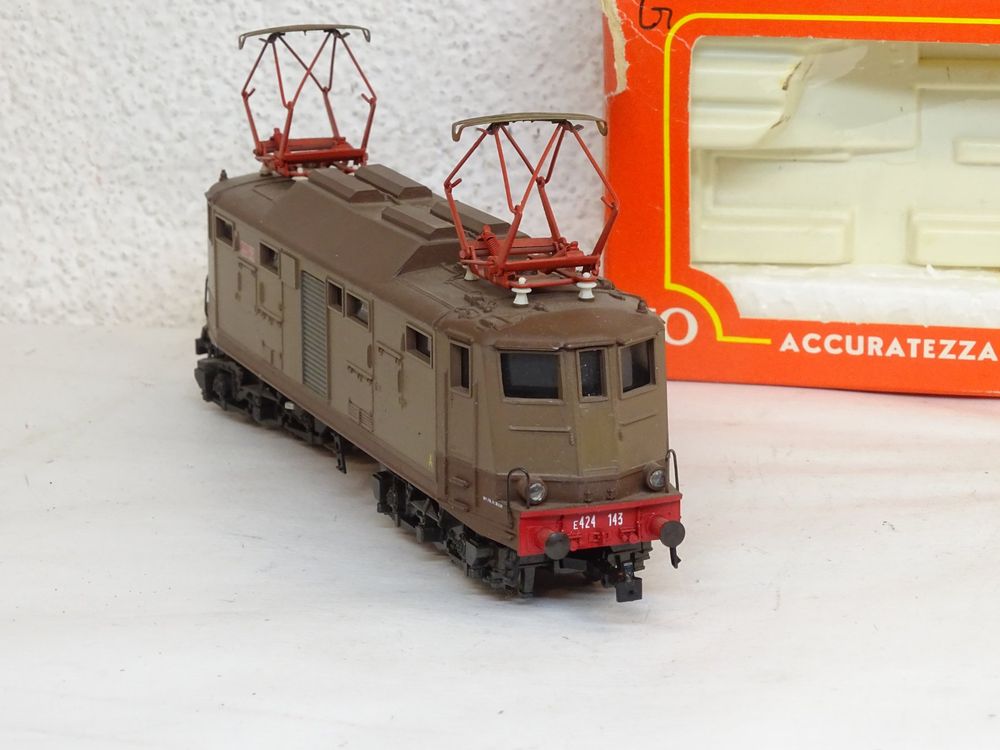 Rivarossi 1444 E Lok, FS E424 143, Braun, H0, GS/DC,OVP (Gebraucht) in ...