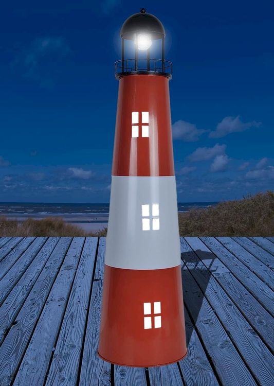 Stagni & Fontane ornamentali: Solar Leuchtturm mit LED 120cm – Nuovo e nell'imballaggio originale da Bottighofen venduto da zaap 1