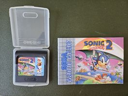 Sonic the Hedgehog 2 Game Gear cartridge & manual sega