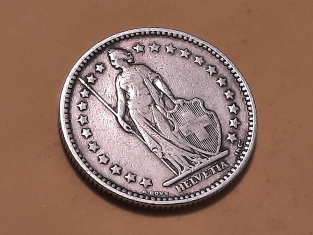 Tutti le monete: Schweiz 2 Franken 1901 B Silber ***Auflage 50'000 Stück*** – Usato da Buchs SG venduto da numispatica 4
