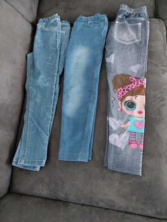 3 Jeanshosen für Mädchen - Gr. 5-6 Jährig