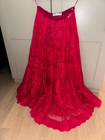 Dior Spitzenrock rot Grösse 34 gebraucht guter Zustand