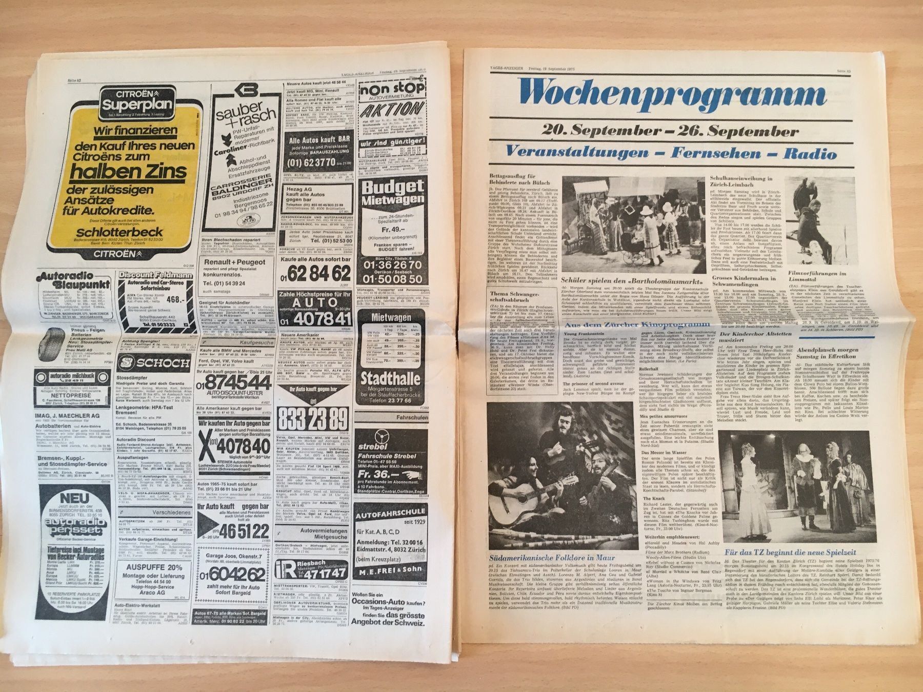 Zeitschriften & Magazine: Tagesanzeiger vom 19. September 1975 – Gebraucht aus Luzern von Jiggy_8898 9
