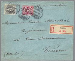 SBK 69D+61D, 0 GENÈVE 12.XII.94. Schöner EING. BRIEF NACH I