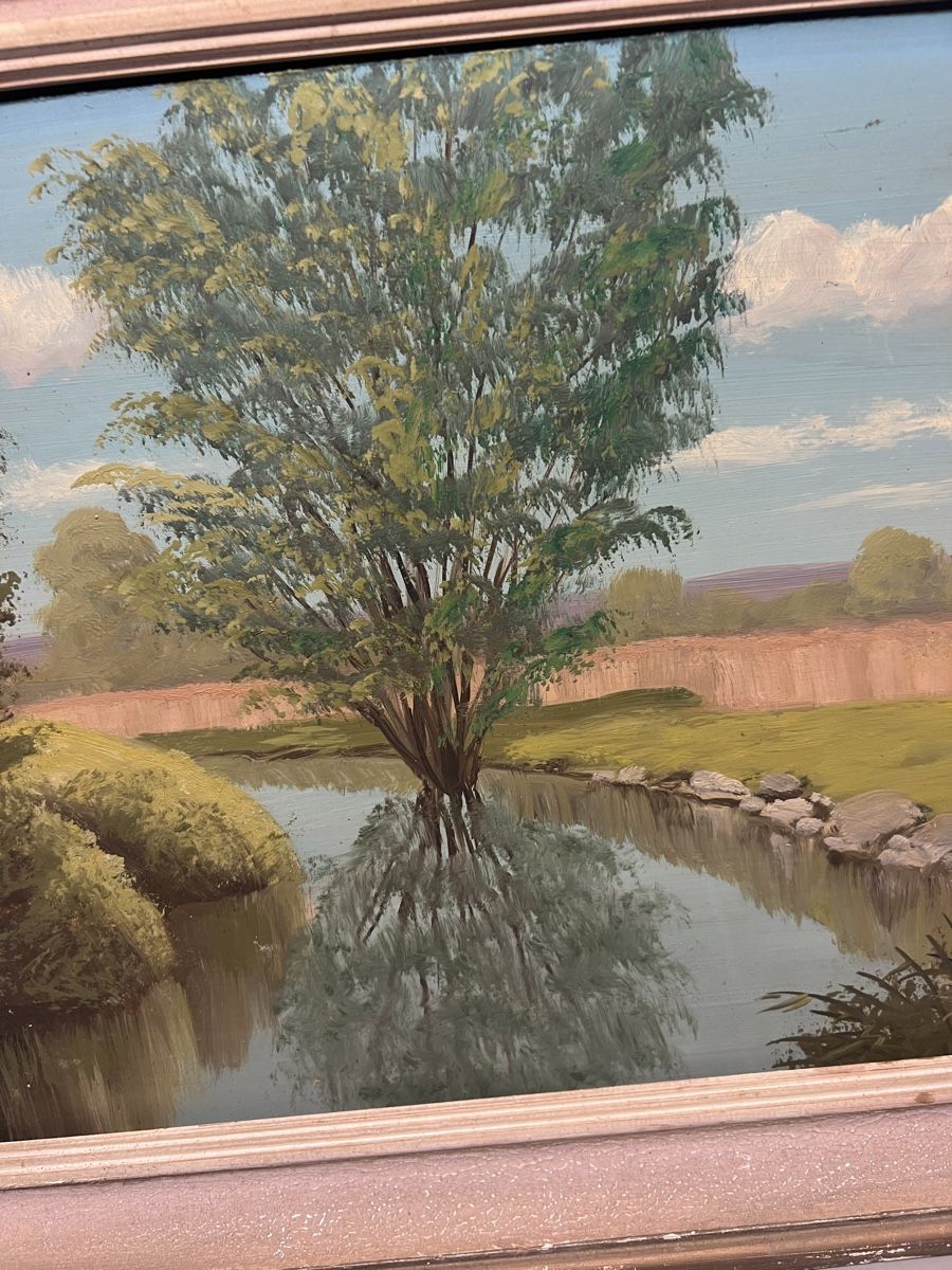 Gemälde: PAYSAGE HUILE SUR PANNEAU SIGNÉE – Gebraucht aus Genève von Qanil77 2