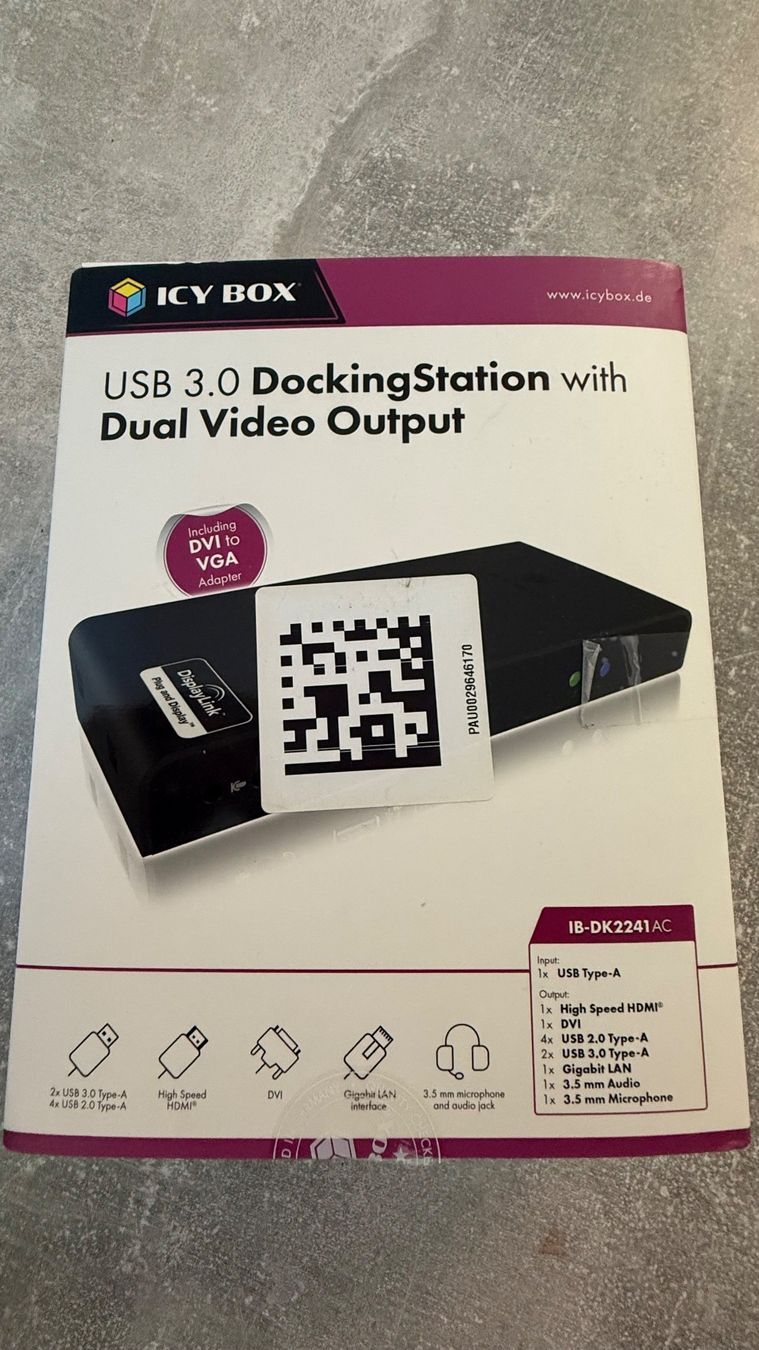 Docking station: ICY BOX USB 3.0 DockingStation Dual Video Output neu – Neuf avec emballage d'origine à Regensdorf par ZH-Shop 1