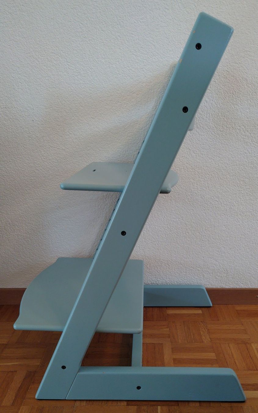 Stokke Seggioloni: Original Stokke Tripp Trapp blau mit Bezug – Usato da Schliern b. Köniz venduto da Schnumy 3