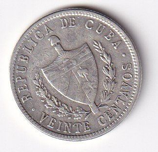 Alle Münzen: Kuba 20 centavos 1948ss-+ – Gebraucht aus Neuchâtel von karlpierrino 1