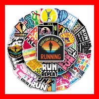 Joggen Stickerset Aufkleber laufen rennen running Marathon