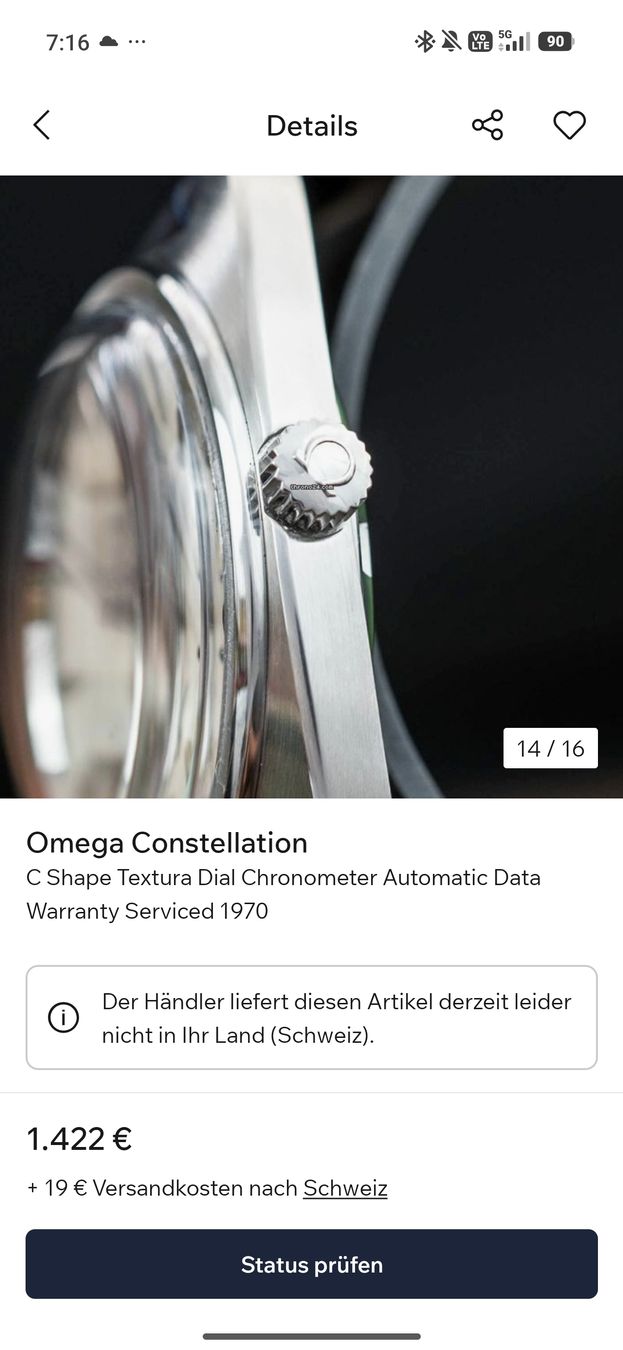 Omega Montres: Omega Constellation 1970 Chronometer – D'occasion à Bern par Xtralite 1