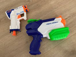 Nerf Super Soaker + Nerf Elite Triad EX-3 Set