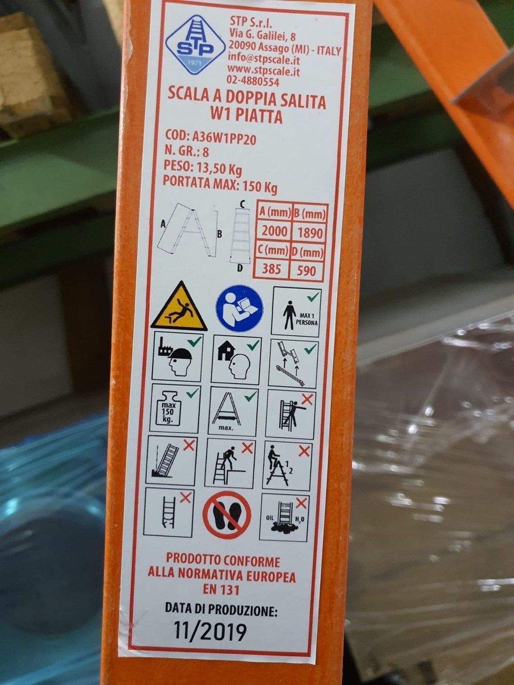 Scale: Stufenstehleiter/Bockleiter – Nuovo (secondo la descrizione) da Wuppenau venduto da Gastro-Wuppenau 2